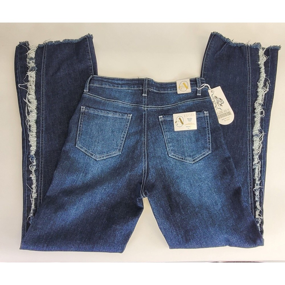 Angel Womens Jeans 13 Made in Heaven Angels Blue Denim High Rise Stretchy Flare